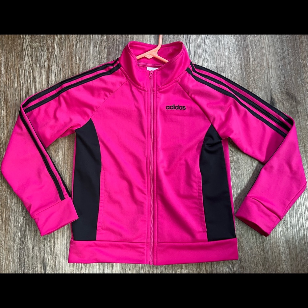 Adidas pink sport jacket size 7/8